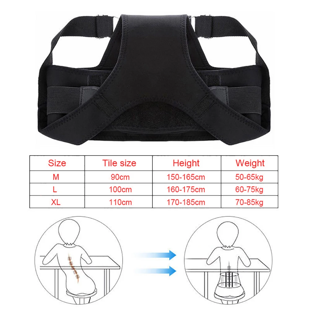 

Men Women Posture Corrector Back Support Flexible Correct Waist Belt Vest Brace
