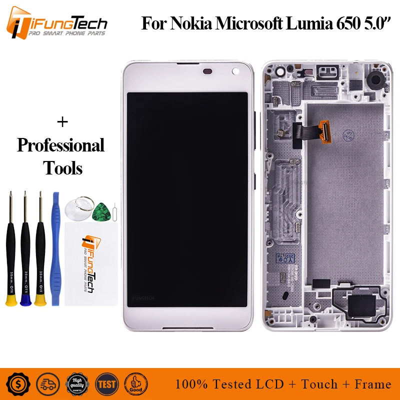 Новый ЖК дисплей для Nokia Lumia 650 RM 1152 1154 1109 сенсорный экран дигитайзер сборка рамка