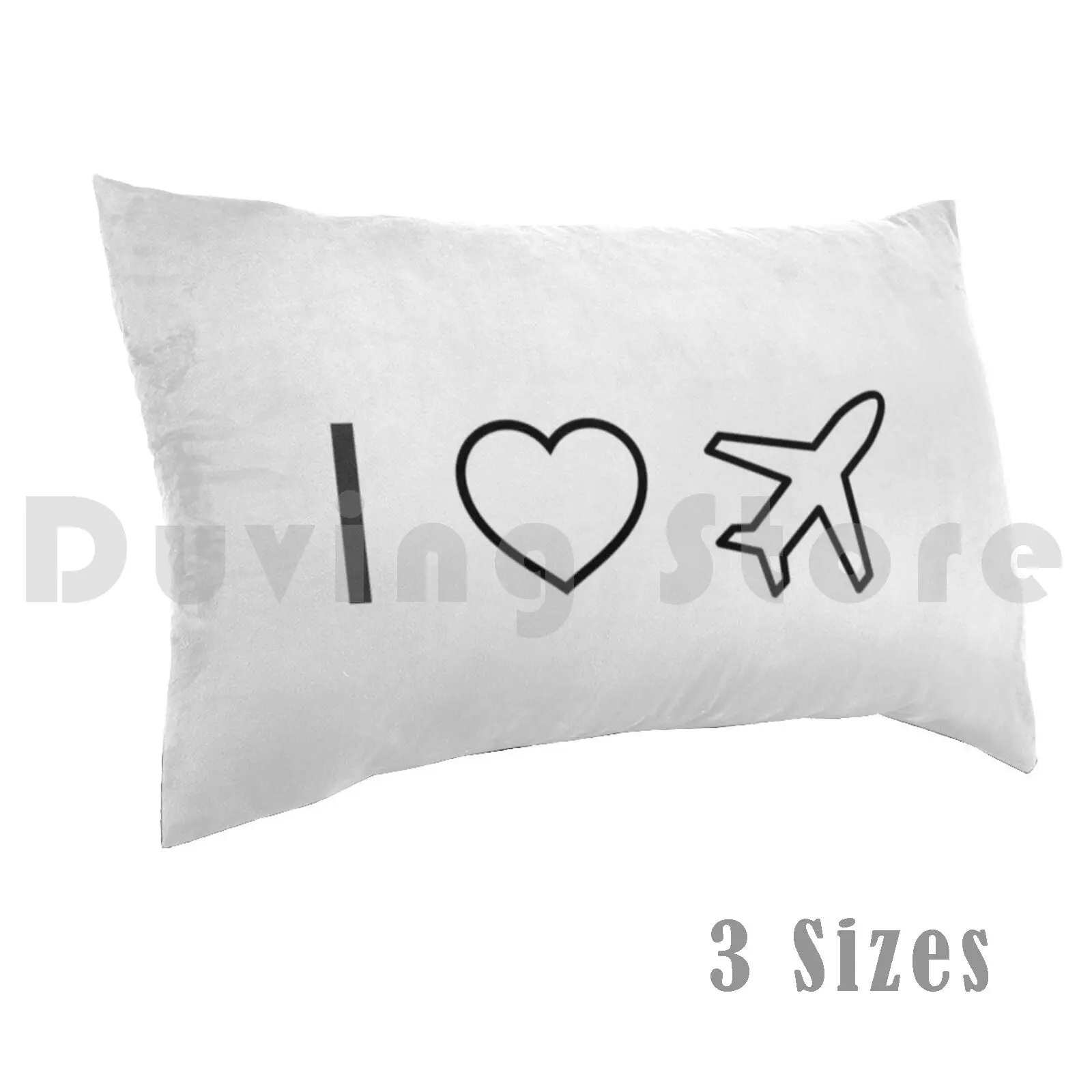 

I Love Planes Aviation Funny Cute Pillow Case Printed 50x75 Aviation Pilot Airplane Flying Plane Fly