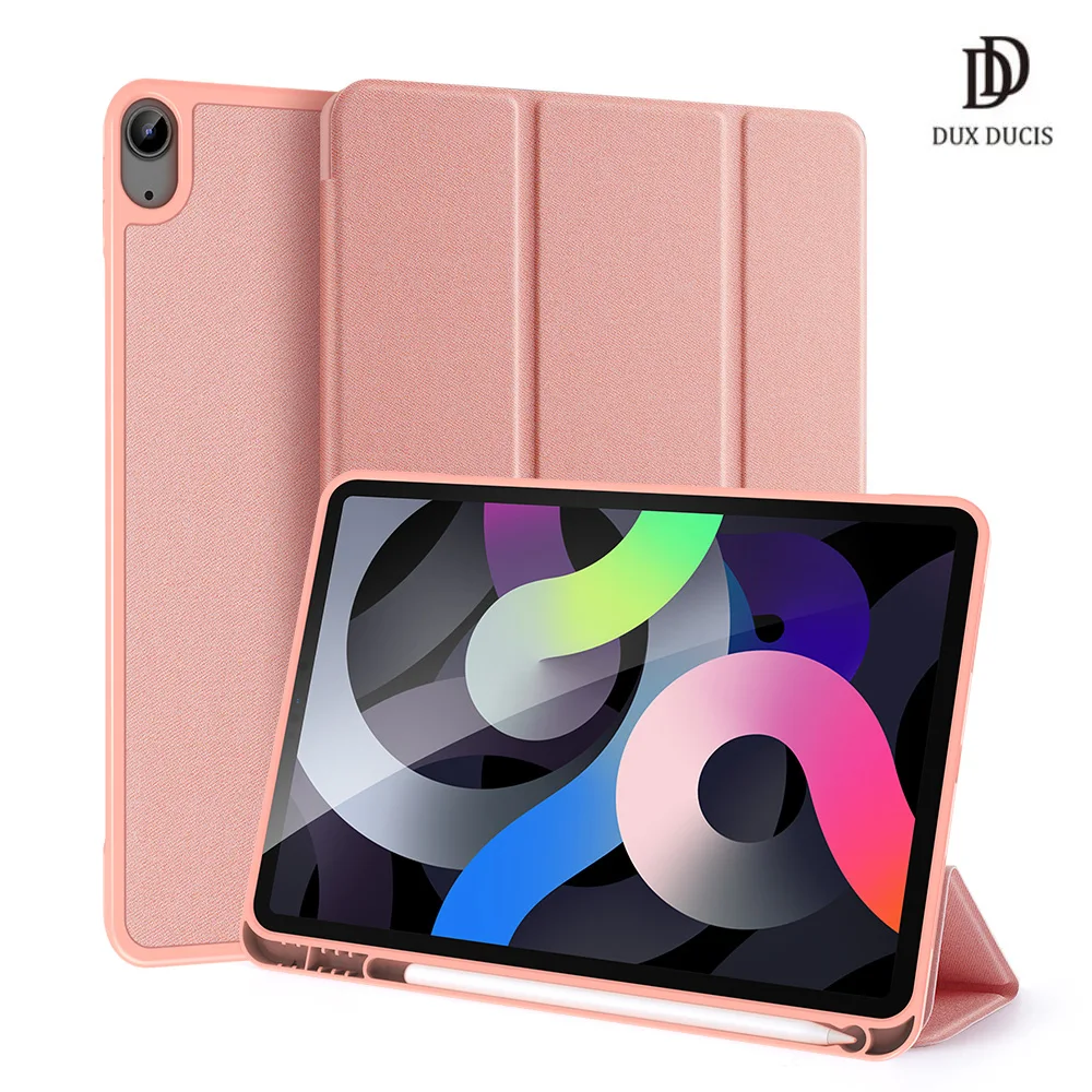 

Кожаный чехол для планшета DUX DUCIS для iPad Air 4, умный чехол для сна, пробуждения, серии DOMO, тройного сложения, защитный чехол с держателем для кар...