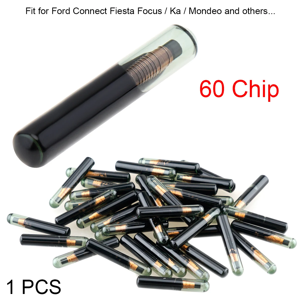 Пустой 4D60 ID60 стеклянный чип приемопередающий ключа автомобиля Замена подходит