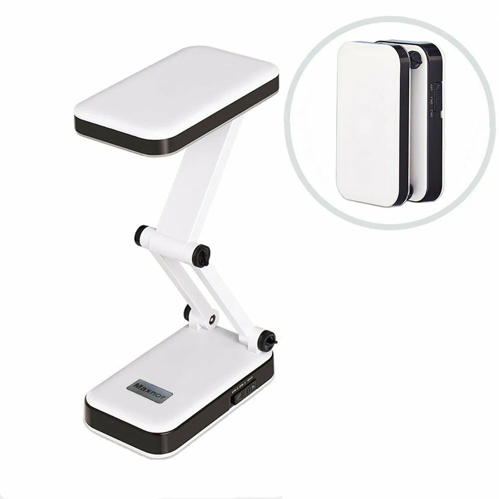 Складной USB Гибкий чтение светодиодный настольная лампа книга свет и батарея питание лампы для чтения