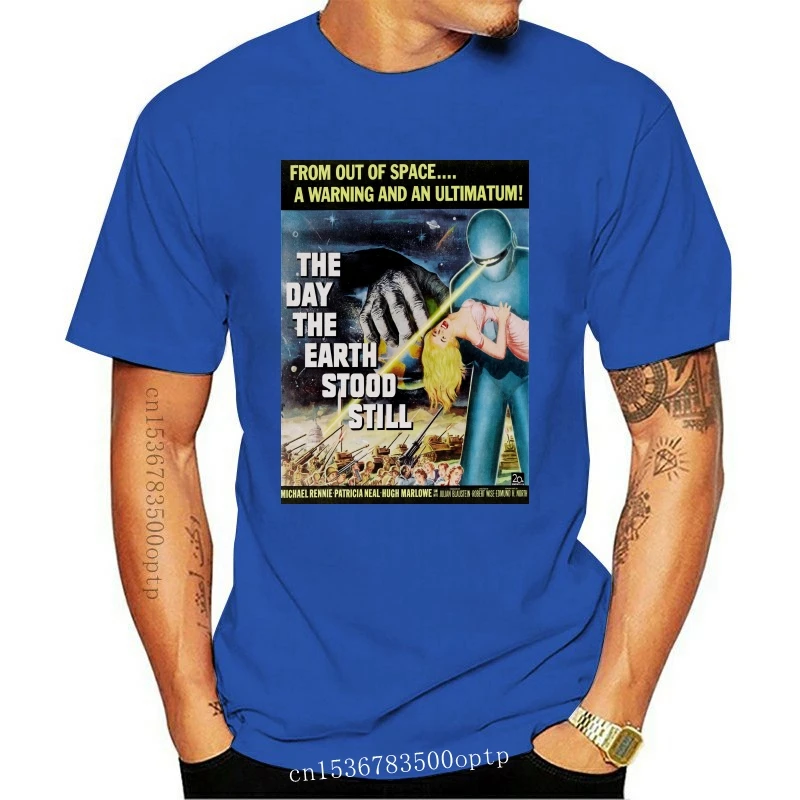 

New The Day The Earth Stood Still T-Shirt Classic Science Fiction Movie Poster 1951 Custom Made Tee Shirt