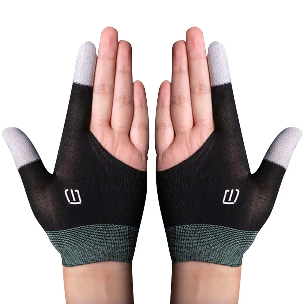

2pcs Mobile Game Gaming Gloves For Gamer Sweatproof Anti-slip Touch Screen Finger Sleeve Breathable Mobile Gaming Gloves