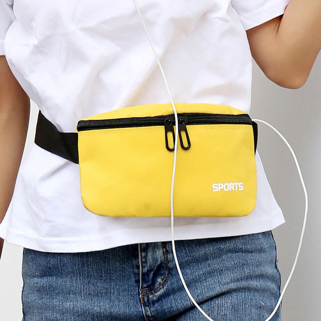 Поясная сумка для мужчин и женщин простая повседневная модная холщовая