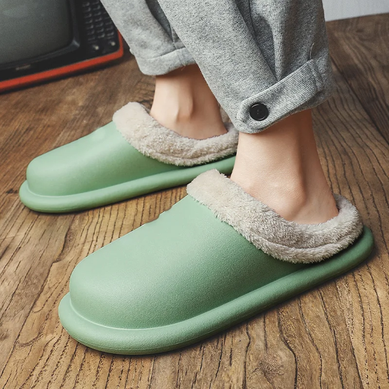 Женские зимние домашние тапочки мультяшная обувь нескользящая Мягкая зимняя