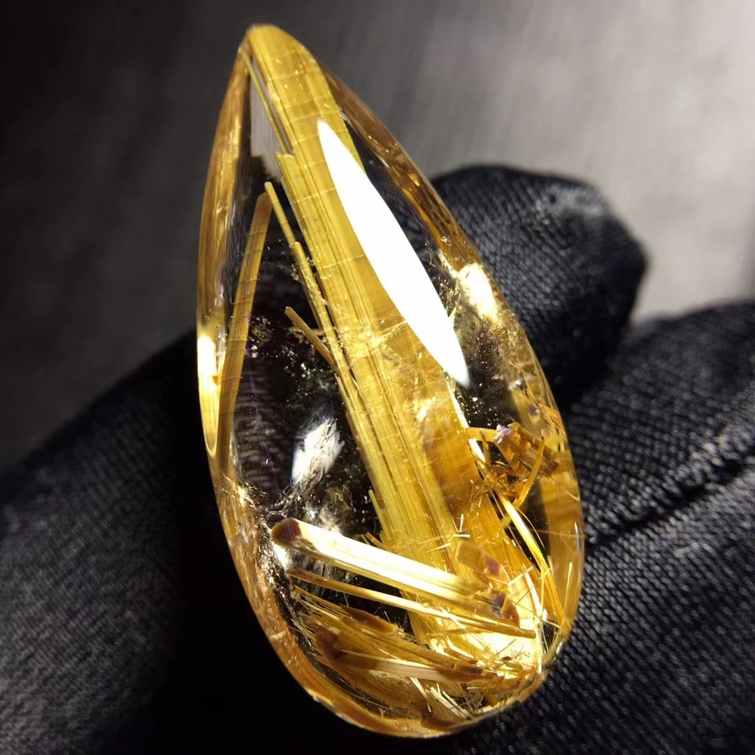 

Натуральное золото, рутилированный кварц, бриллиант из Бразилии, 32*15,9*9,8 мм, Waelthy, женские и мужские ювелирные изделия, Бразилия AAAAAA