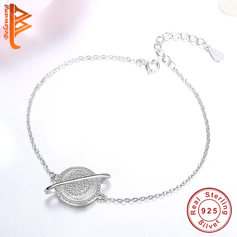 Браслет стразы женский из серебра 100% пробы с планетами | Украшения и аксессуары