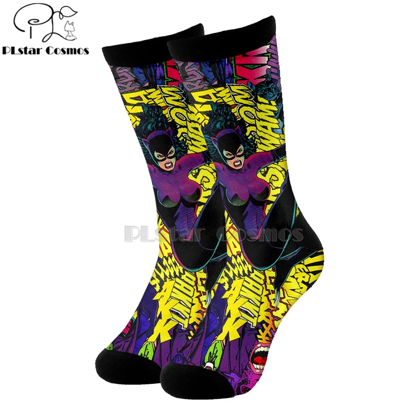Plstar Cosmos cotton socks Cartoon 3d Print socks High Socks Men Women high quality long socks Novelty socks