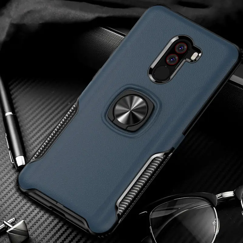 Blue Противоударный защитный чехол для Xiao mi Red mi Note 5 Pro 4 4X Note5 Note4 X чехол с кольцом-держателем для Xiaomi mi 9 8 mi 9 SE A2 Xio mi - Цвет: Blue
