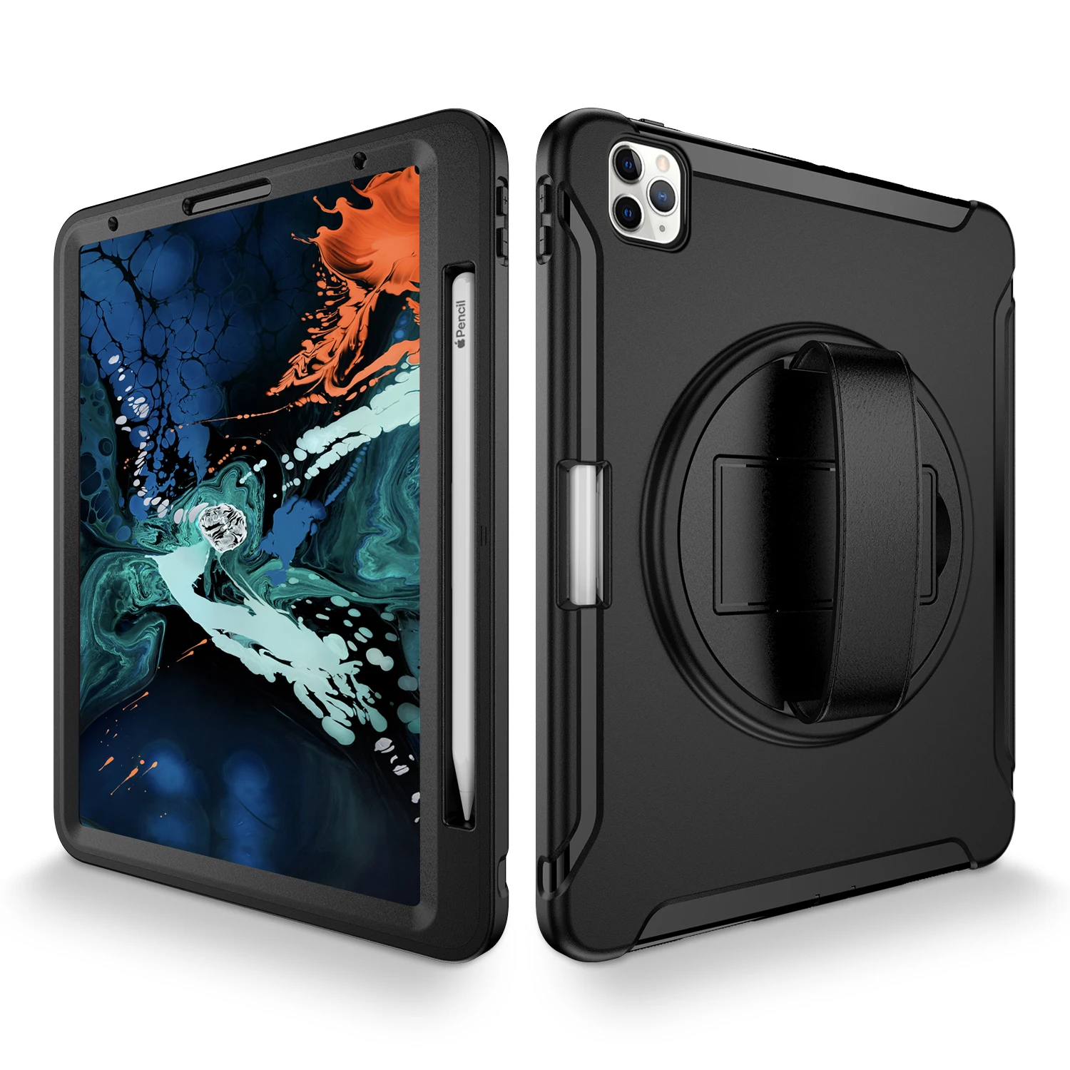 Противоударный чехол для iPad Pro 12 9 дюймов 2020 двухслойный Жесткий ПК + ТПУ Защитный