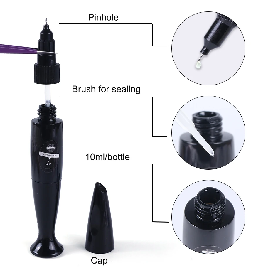 Sustainable For 60 Days New 10ML Nails Art Glue Rhinestone Decorations Adhesive Wash Free Nail Care Tools Round Long Model | Красота и