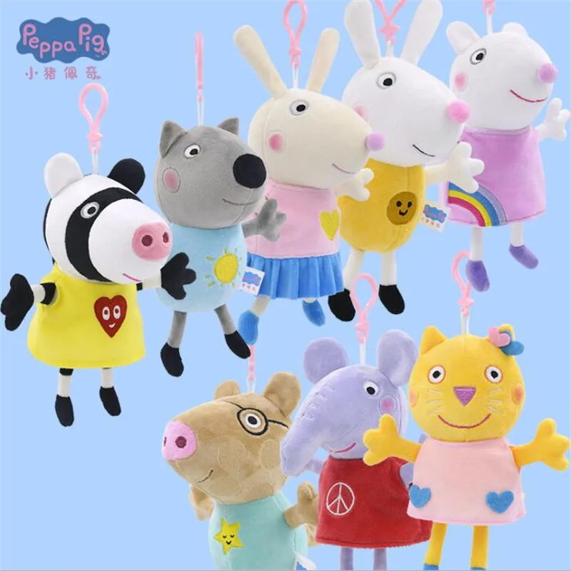 

Peppa Pig 19 CM Cute Anime Plush Toys Stuffed Doll Pelucia Children Gifts Dani Dog Suxi Sheep Richard Rabbit Kitten Candy