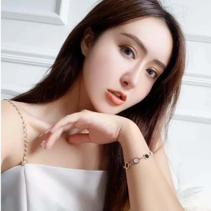 Новые модные браслеты из нержавеющей стали с римскими цифрами и черный белый