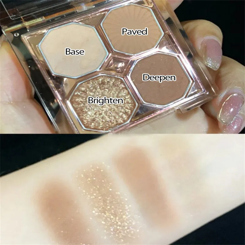 

Mini 4 Color Eyeshadow Palette Glitter Shimmer Earthy Color Eye Shadow Pigment Palette Diamond Shiny Eye Makeup Cosmetic TSLM