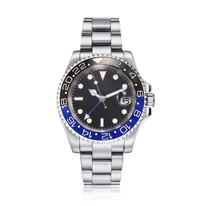 

Parnis 40mm Black Sterile Dial Mechanical Automatic Men Watches Stainless Steel Case Diver Men's Watch reloj hombre with box man
