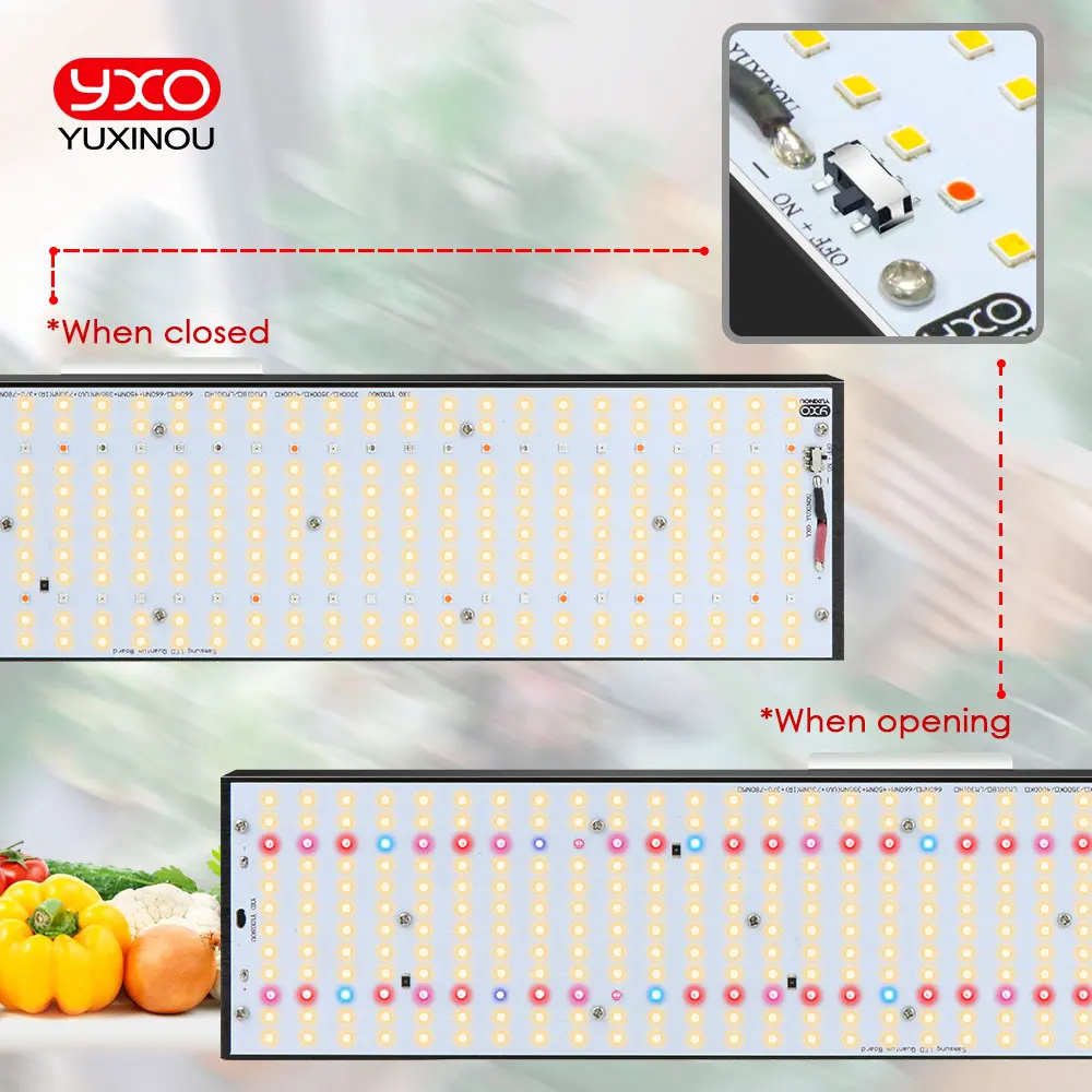 YXO YUXINOU Фитолампа LED 240/480/720/1000 Вт Samsung LM282B