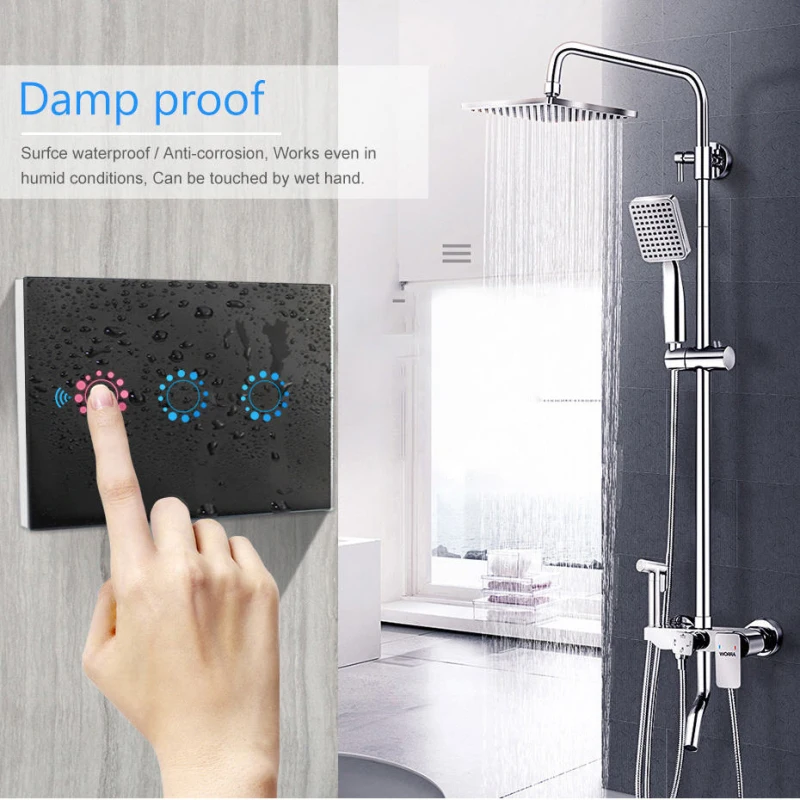 

New Tuya Smart WIFI Touch Switch European Standard Switch Remote Mobile Phone App Control Voice Switch 1/2/3 Gang