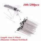 100200 шт., штифты из нержавеющей стали с пластиковой коробкой