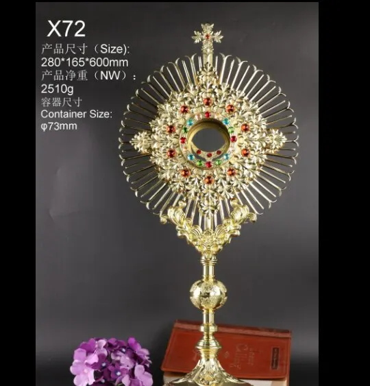 

Customized 100% High Quality Guaranteed Bronze Sacred Body Catholic Supplies Good Church Sacred Objects Holiday Gifts,Monstrance
