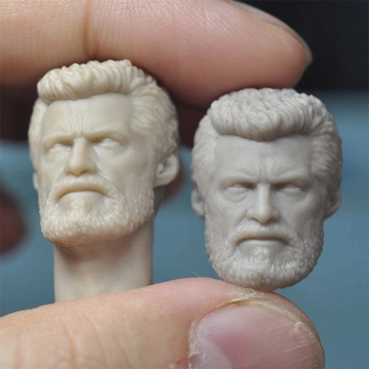 

1/12 Scale 6''Old Aged Version Hugh Jackman Unpainted Head Models for 6''Figures Bodies DIY Accessories