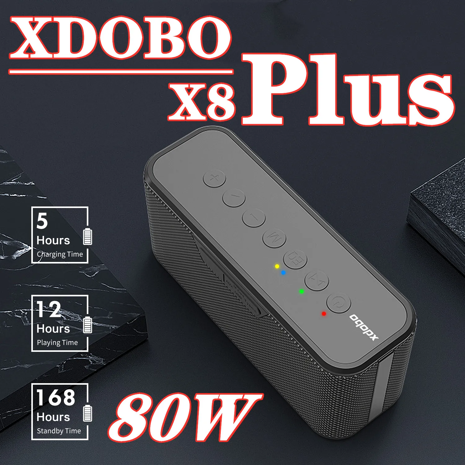 

XDOBO X8 Plus 80W Bluetooth Speaker Box TWS Wireless Subwoofer Boombox Built-in DSP Chip HiFi Stereo Home Theater Music Center