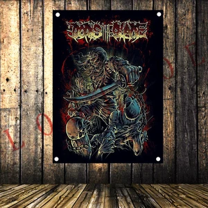 Rock Band Heavy Metal Music Posters Retro Loft Cloth Art Flag Banner Wall Hanging Tapestry Bedroom Dormitory Home Decoration