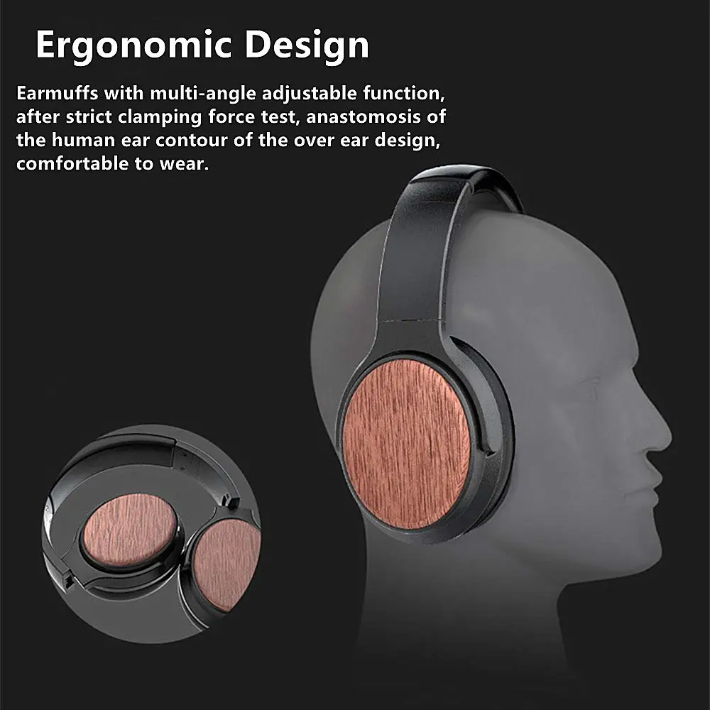 Fanshu Беспроводной активный Шум шумоподавлением Bluetooth наушники за ухо складные