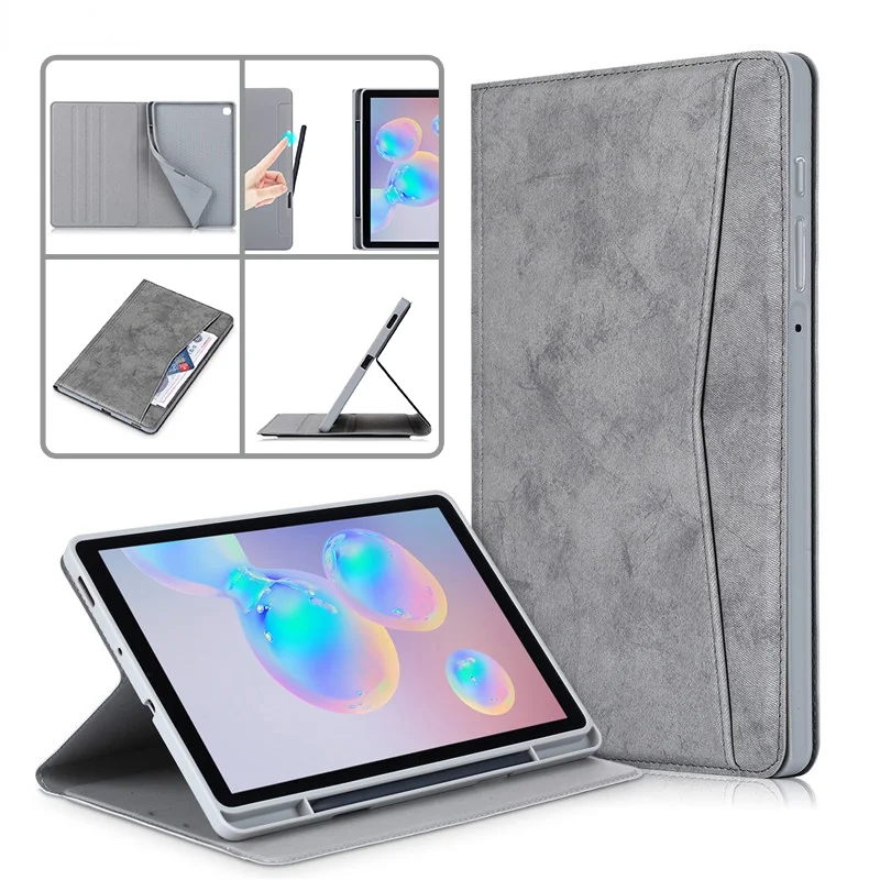 

Чехол для Samsung Galaxy Tab S6 Lite, 10,4 дюйма, чехол-подставка для Galaxy Tab S6 Lite SM P610 P615, мягкий умный чехол из искусственной кожи