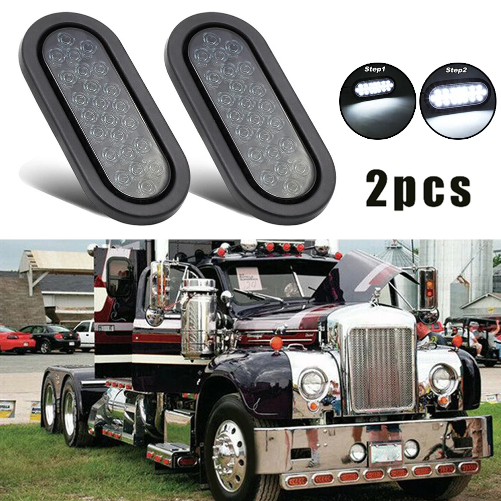 Белый свет Лодка Грузовик 6 &quotприцеп транспортных средств 2шт 24LED Лампа 12В