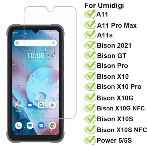Закаленное стекло 3-1 шт. для Umidigi Bison X10 Pro X10G X10S NFC GT A11s A11 Pro Max, Защита экрана для Umidigi Power 5