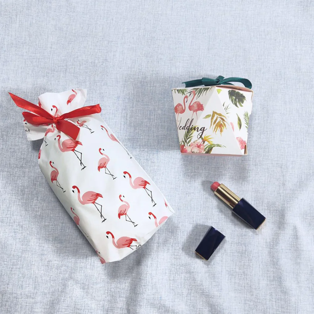 

50pcs Pattern Gift Candy Drawstring Storage Bags Gift Packing Pouches