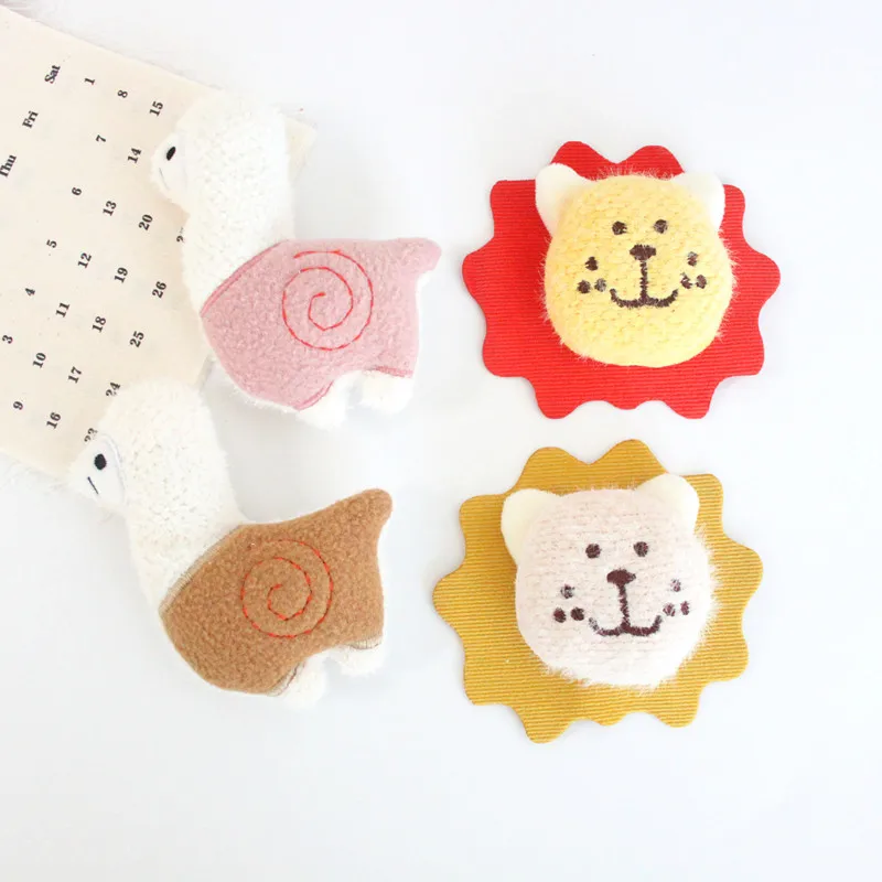 5 шт./лот Мультяшные плюшевые Альпака льва тканевые нашивки аппликация для