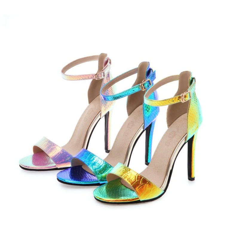 Модные босоножки на высоком каблуке Женская обувь Летняя новая женская