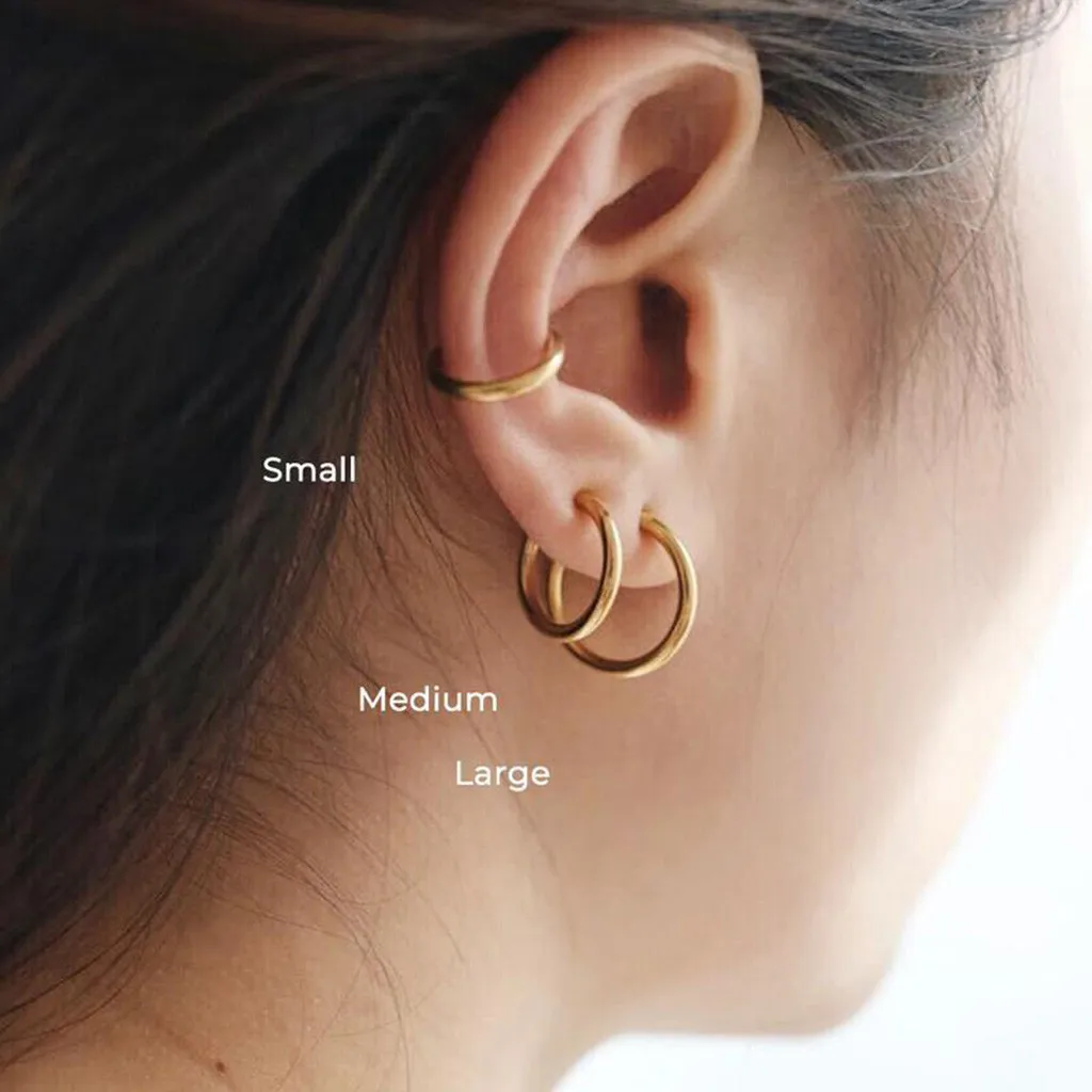 Серьги-кольца на клипсах для носа губ ушей 4 пары серьги-кольца аксессуары |
