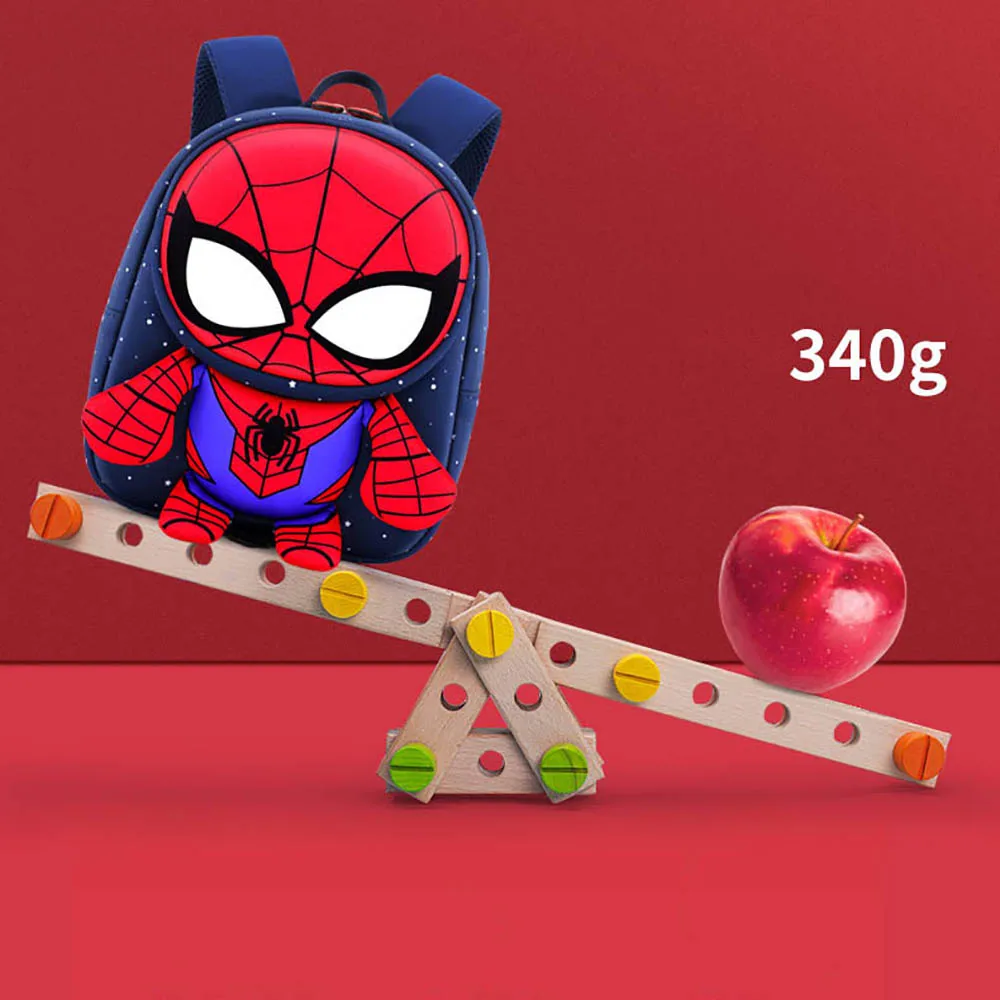 2021 New Disney Spider-Man School Bag Kindergarten Boys Children Cartoon Small Backpack Captain America Travel Super Light Bag