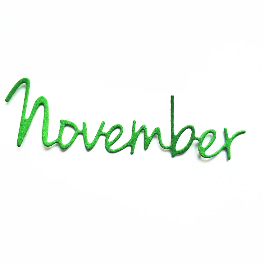 Text November Cutting Die Scrapbooking and Stamping DIY Album Metal Dies Embossing Gift Card Knife Mould | Дом и сад