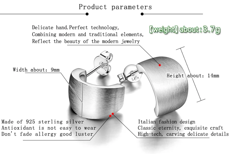Модные женские босоножки в богемном стиле простой 925 серебряные серьги-гвоздики