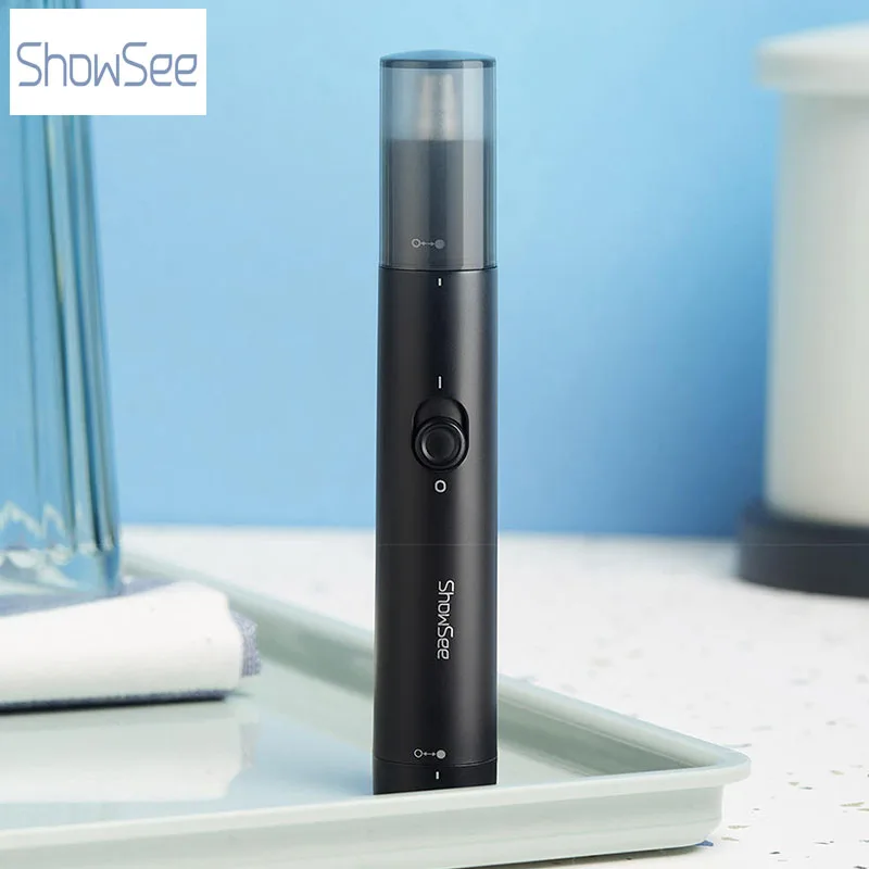 Showsee Электрический мини триммер для волос в носу портативная Бритва ушах и