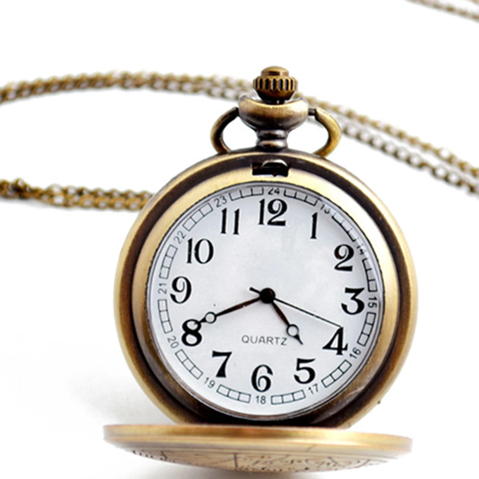 Кварцевые карманные часы в стиле ретро с выемкой и кнопкой на День отца 377 |