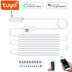 Tuya Светодиодная лампа приложение Smart Life, Wi-Fi, алюминий бар СИД полосы светильник 12V для кухни для шкафа под ТВ ночной Настольный светильник s для Alexa и Google Home