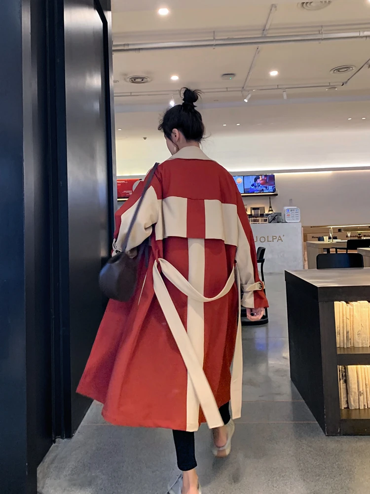 2020 Модное Длинное ветронепроницаемое Свободное пальто женское манто готическое