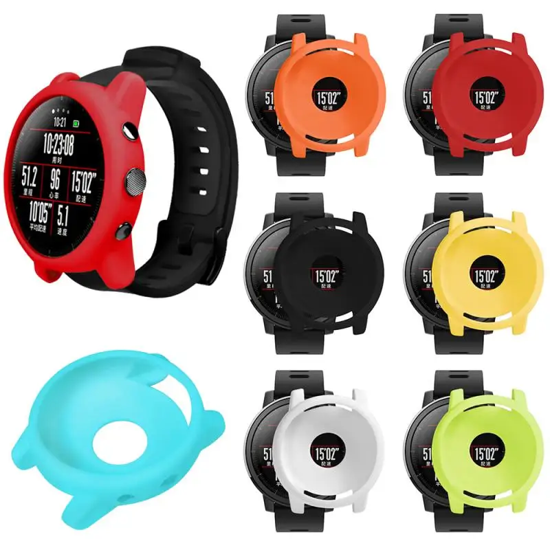 Защитный чехол для Xiaomi Huami Amazfit 2/2S Stratos полноразмерный силиконовый защитный 2