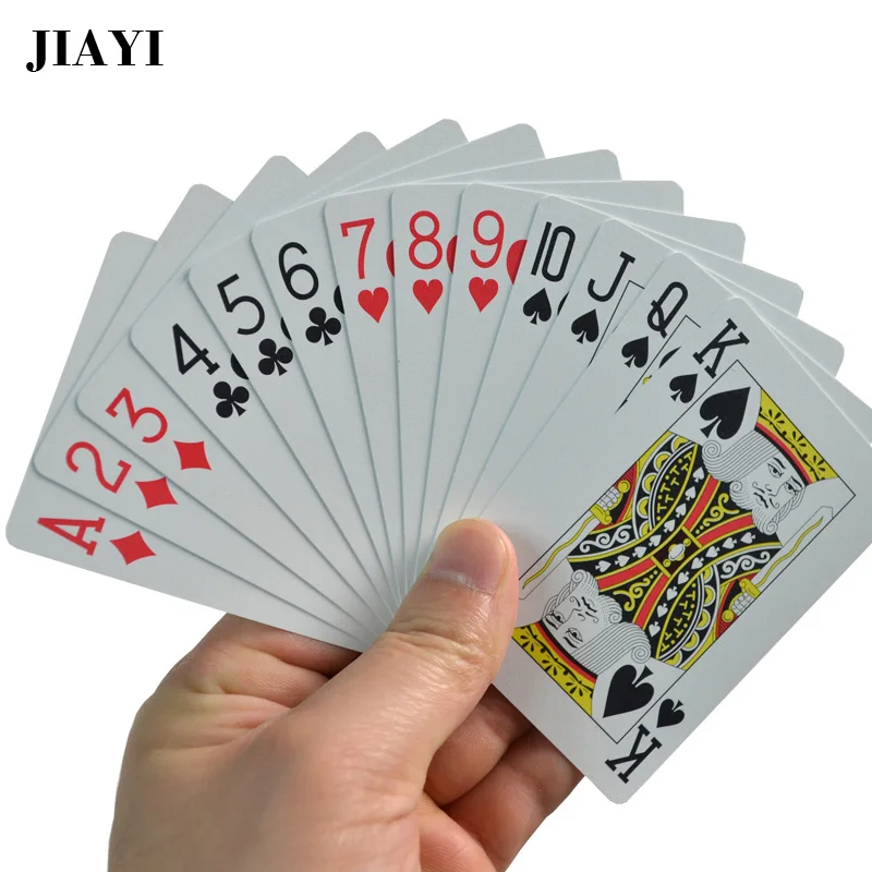 JIAYI Texas Holdem 100% Пластиковые ПВХ игральные карты игры покерные водонепроницаемые и