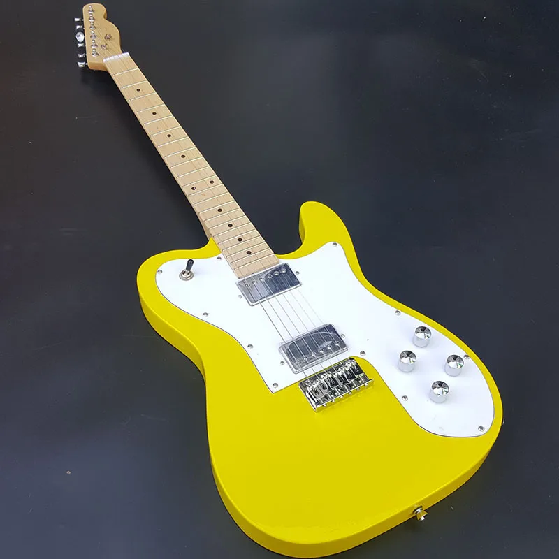 

Быстрая доставка TL электрическая гитара Корпус из липы кленовый шейный Лимонный желтый цвет хромированная фурнитура Высокое качество можн...