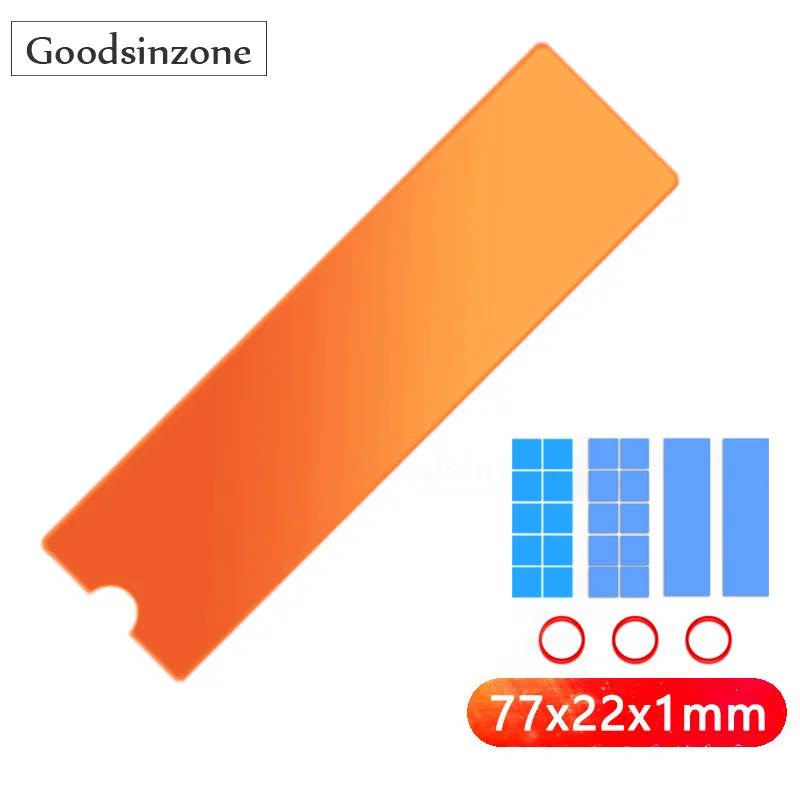 

100% Copper M.2 SSD Heatsink, M2 pcie NVMe Laptop NGFF Heatsink Copper with Silicone Thermal Pad Kit for M.2 2280 SSD Laptop