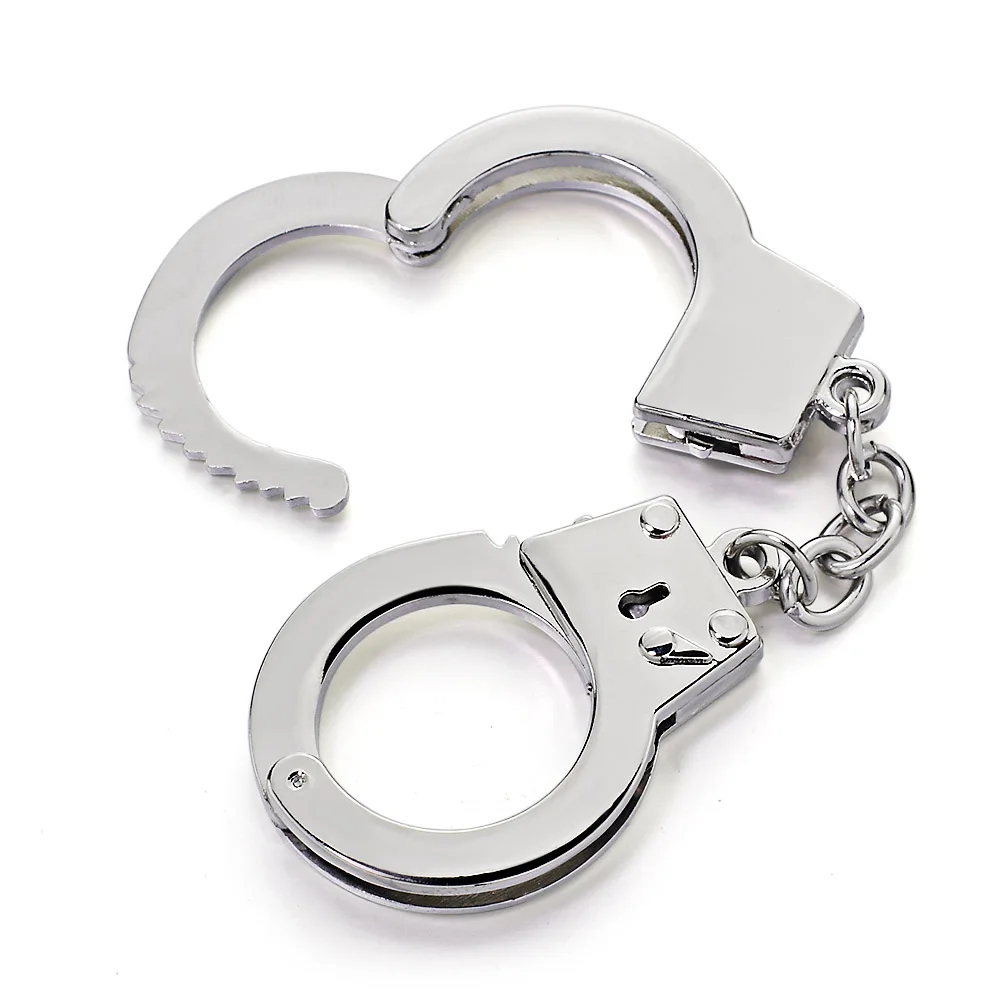 Миниатюрная модель наручников на брелке для ключей, металлический творческий симуляционная модель для автомобильного брелка, держатель кольца подарков DK363 on.