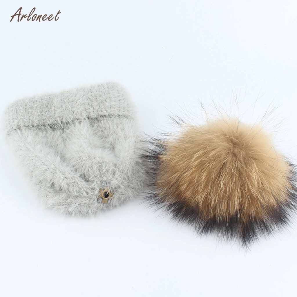 

ARLONEET baby girl clothes winter Big Pompom Kids Baby Hat Winter Warm Girl Cap Bonnet Crochet Ball Beanie girl hat autumn 2019