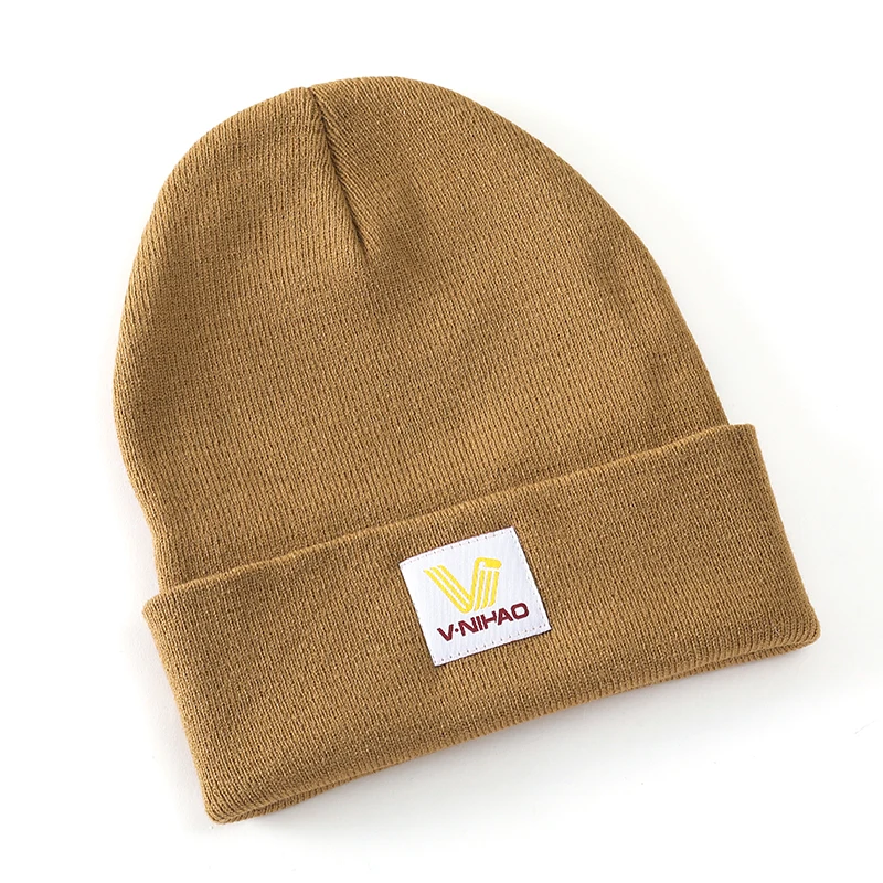 

Осенне-зимняя вязаная шапка WEIXIHAO, однотонная шерстяная шапка, Женская Удобная и теплая вязаная зимняя шапка