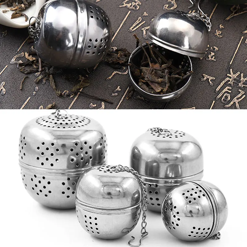

Kitchen Reusable Stainless Steel Tea Filter Household Round Seasoning Ball Tea Infuser Multifunction Soup Spice Strainer Tool